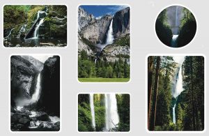 A beautiful set of 6 images on these waterfall stickers.